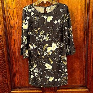 Old Navy Blue/Grey Floral Size Small/Petite Shift Dress!